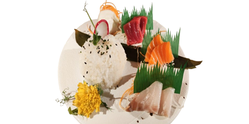 Sashimi Con Sushi Arrroz